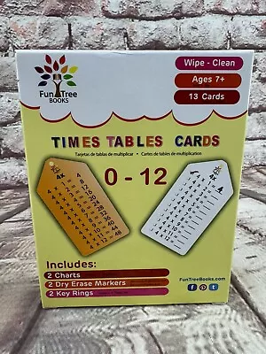 Fun Tree Books Multiplication Flash Cards 0-12 Set With Rings Markers Charts • $9.79