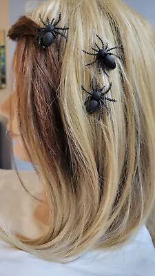 $11.99 • Buy *SET OF 5!* Scary Spider Hair Pins Coil Twist Clip Halloween Creepy