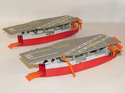 Vintage 1988 Galoob Micro Machines Aircraft Carrier -Lot Of 2 -Parts-Incomplete • $14.99