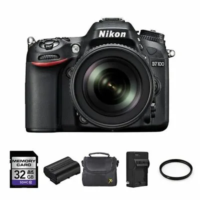 Nikon D7100 24.1 MP Digital SLR Camera W/18-105mm + 2 Batteries 32GB + More! • $959.95