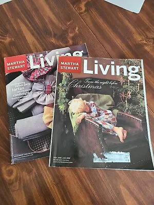 Vintage Martha Stewart Living Magazine Lot Of 2 - Nov 1998 & Dec 1998/Jan 1999 • $2.99