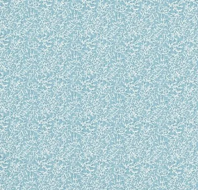 Seabed Marine Coral Sky Blue Cotton PVC WIPE CLEAN Matt Tablecloth Oilcloth • £8.99
