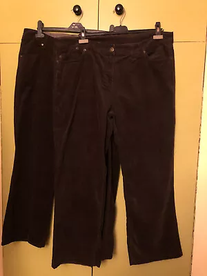 Two Brown Velvet Trousers Size 18R And 18S • £6