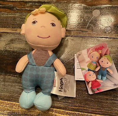 NWT - HABA Mini Soft Doll Matteo - Tiny 6  First Baby Boy Doll From Birth And Up • $16.50