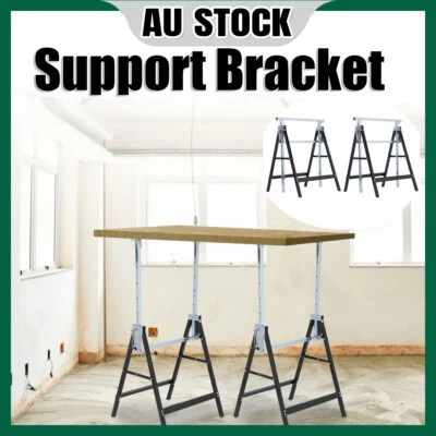 $78.88 • Buy 2PCS Adjustable Trestle Work Stands Carpentry Handyman Scaffold Saw Horse Bench