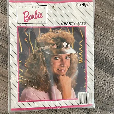 Barbie Mattel Vintage 1988 'Nostalgic Party Visors Favors 4ct Birthday Hats • $12