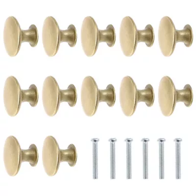 £8.36 • Buy 12 Pcs Kitchen Cabinet Knobs Antique Brass Drawer Handles Brass Knobs Round