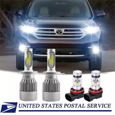 For Toyota Highlander 2008-2010 LED Headlight + Fog Light Bulbs Combo Kit 6000K • $22.99