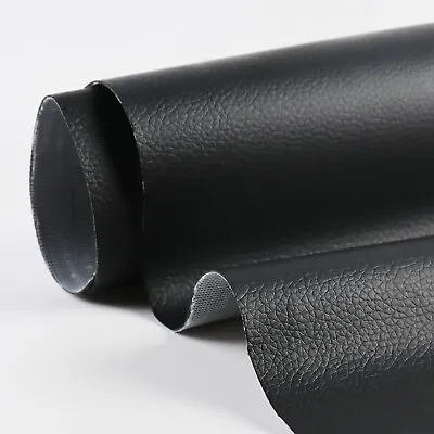 $19.99 • Buy Black Leather Fabric Marine Grade Vinyl Upholstery Auto Interior Doors Retread