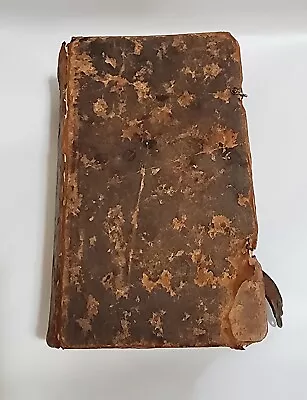 1800s Antique German Religious Book Bible Vintage Old Hand Written Notes Inside • $55