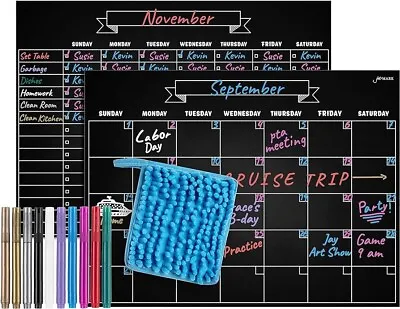 Magnetic Dry Erase Chore Chart And Monthly Planner Calendar Bundle For Fridge • $12