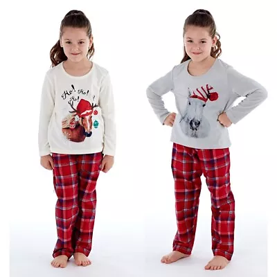 Children's Festive Horse Pyjamas By Platinum Equestrian   Christmas/Xmas Pyjamas • £9.75