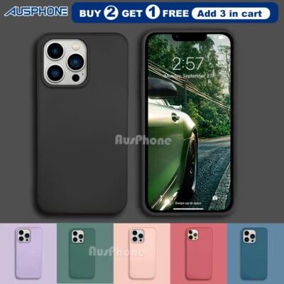 $8.50 • Buy For IPhone 14 13 12 11 Pro Max Gel Case Shockproof Liquid Silicone Luxury Cover