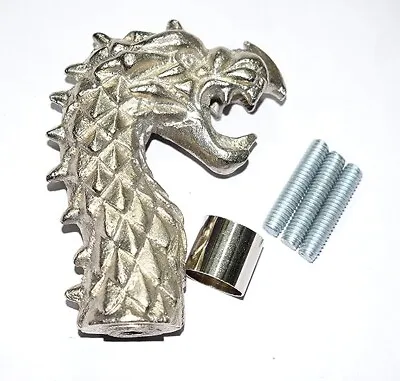 Silver Dragon Head Handle For Nautical Wood Walking Stick Cane Christmas Gift • $20.39