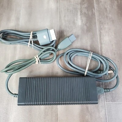 $21.21 • Buy OEM Xbox 360 AV RCA Cord And Power Supply AC Adapter 175 Watt Model HP-AW175EF3