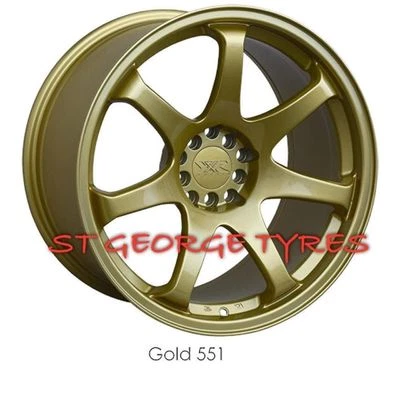 $1544.66 • Buy 4 X 18  X 9.75 Xxr 551 Gold Wheels 5x100 5x114.3 Et +36 Genuine Xxr551 7 Spoke