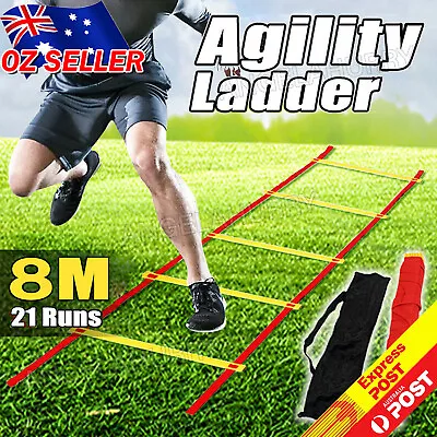 8M Agility Speed Sport Trainning Ladder Soccer Fitness Boxing 21Runs Bag Gym NEW • $19.98