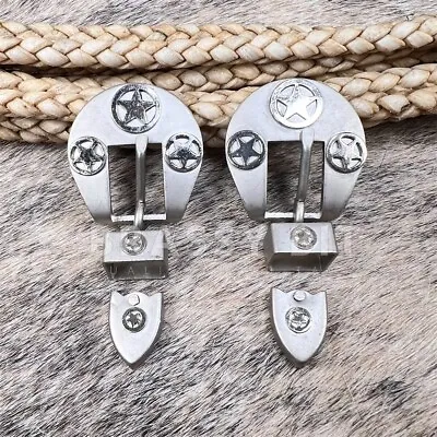 Vintage Western Headstall Silver Star Buckle Set-Pair • $68.75