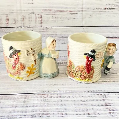 2 Vintage 1990 Fitz & Floyd Pilgrims Progress Mugs Prudence & Percival Set FF • $124.99