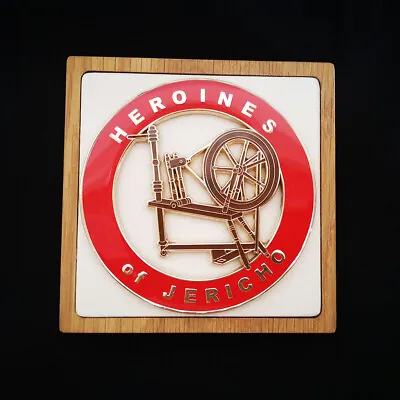 Masonic Car Emblem Metal Badge HEROINES OF JERICHO Freemasonary Car Sticker • $8.88