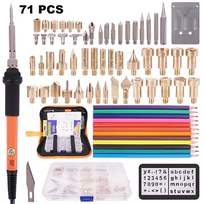 71X 60W Electric Soldering Iron Kit Wood Burning Pen Pyrography Craft DIY .b • $36.89