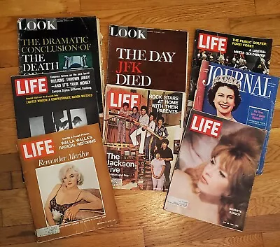 Vintage Magazine Issues - Look Journal And Life (8) / JFK Marilyn Monroe More • $23.99