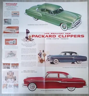 Big 1953 PACKARD CLIPPER Brochure / POSTER: Club Touring DeLuxe Sedan • $18.99