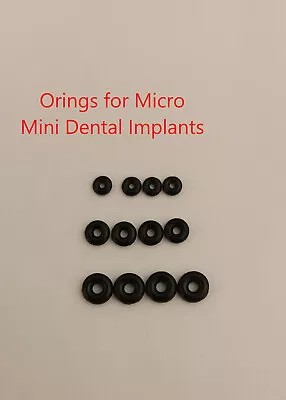 $6.75 • Buy Orings For Micro Mini Dental Implants 4 Each Of 3 Sizes Or 12 Of 1 Size