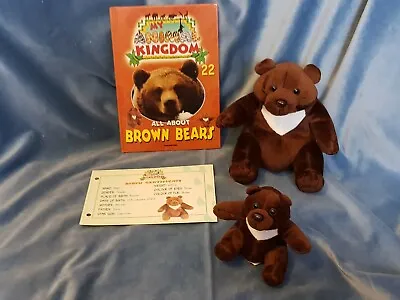 Vintage My Animal Kingdom Book 22 Brown Bears Plush Toys Certificate Deagostini • £8.99