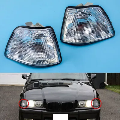 2pcs Turn Signal Light Housing Shell Clear Lens Fit For BMW E36 325i 328i M3 • $23.24