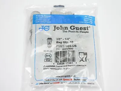 10pcs John Guest 3/8  To 1/4  Tube Reducer Straight Speedfit Push Fit Connector • $19.95