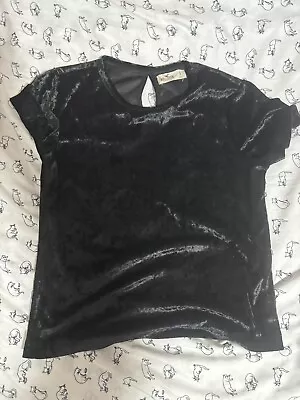 Black Velvet Crop Top For Women • $8