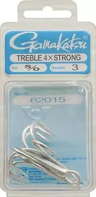 2 Boxes (6 Hooks Total) Gamakatsu 62015 4X Strength Tin Treble Fishing Hooks 5/0 • $11.99