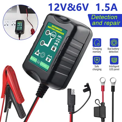 6V 12V Automatic Battery Charger Maintainer Trickle Float For Motorcycle Car ATV • $7.59