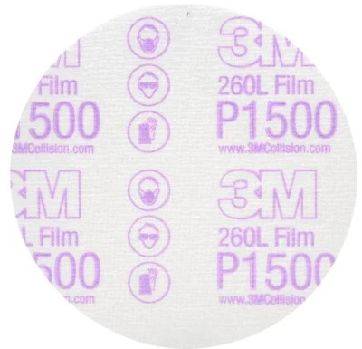 $55 • Buy 3M 00951 Hook And Loop 5 Inch 1500 Grit Sanding Disc (100 Ct)