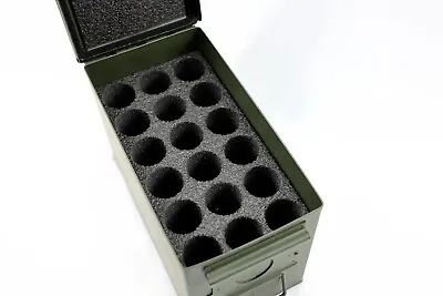 Precut Foam Fits 50cal 50 Cal M2A1 Caliber Ammo Can Fits 18 40mm Flare Rounds • $31.85