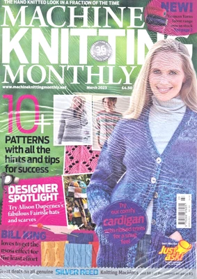 £4 • Buy NEW Machine Knitting Monthly Mag March 2023 #302 - Bill King, Alison Dupernex