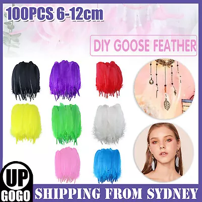 100X Craft Feathers Goose Feather DIY Art Party 6-12cm Wedding Dream Catcher AU • $3.56