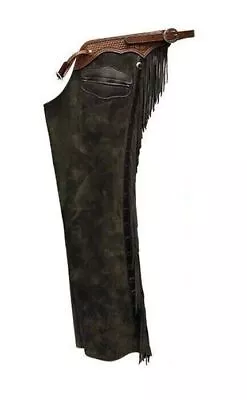 Men Native American Suede Leather Pant Rodeo Mountain Western Cowboy Chap • $59.99