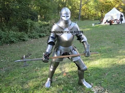 Medieval Knight Suit Armor Costume Larp Full Body Armour Wearable Halloween Prop • $862