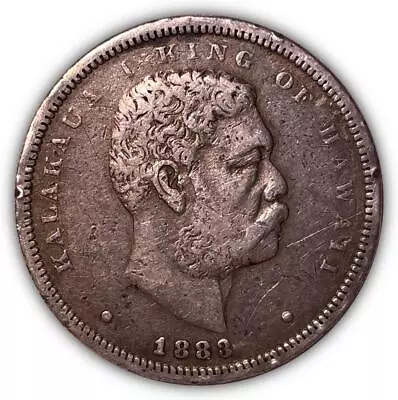 1883 Kingdom Of Hawaii Half Dollar Extremely Fine XF Coin #4752 • $175