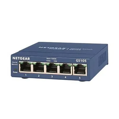 $50 • Buy NetGear ProSafe 5-port Gigabit Desktop Unmanaged Switch 10/100/1000 Mbps GS105AU