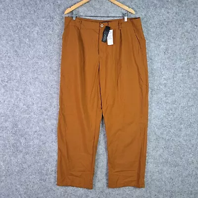 Zanzea Pants Womens 4XL Brown Straight Leg Pocket Button Zip Ladies NEW 3913 • $18.95