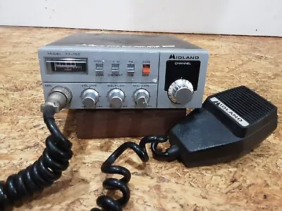 Midland 77-155 Cb Radio WITH MIDLAND MIC TRANSMITS&RECEIVES 40 CHANNEL GOOD COND • $25.99