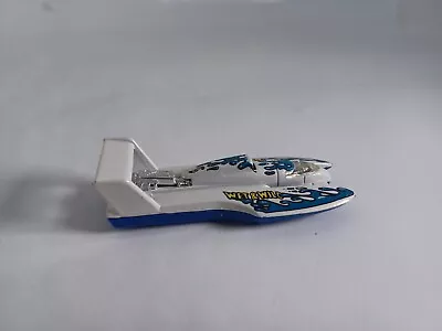 Vintage Hot Wheels Mattel 1995 Hydroplane White 1:64 Scale Wet & Wild  • $1.99