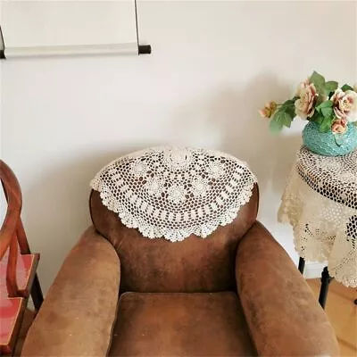 £4.86 • Buy Vintage Pad Crochet Table Mats Cotton Tablecloth Placemat Coaster Lace Doilies