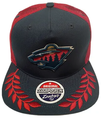 Zephyr NHL Minnesota Wild  Scrambled Eggs  5 Panel Flat Bill SnapBack Hat NWT • $69.99