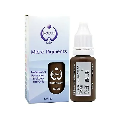 $24.50 • Buy BioTouch Permanent Makeup Pigment Color DEEP BROWN Cosmetic Tattoo Ink 15ml