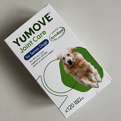 YUMOVE SENIOR Dog Joint Care Tasty Tablets X 120 - Stiff Joints - EXP 08/2025 • £27.98