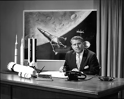 Dr. Wernher Von Braun At His Desk With Models In Background  8x10 Photo (ep-136) • $8.87